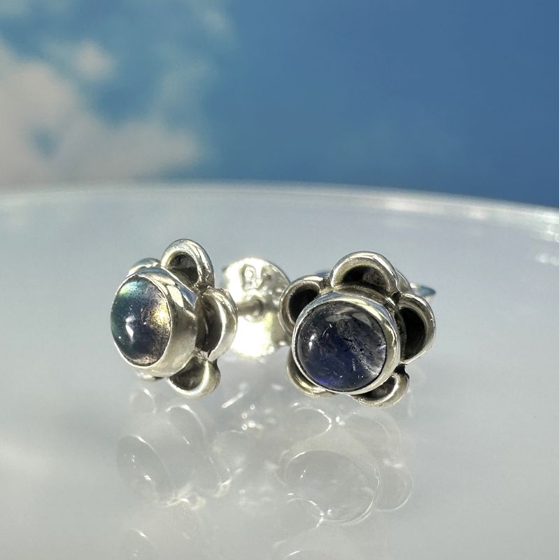 Earrings / Stud Earrings Moonstone 925 Silver