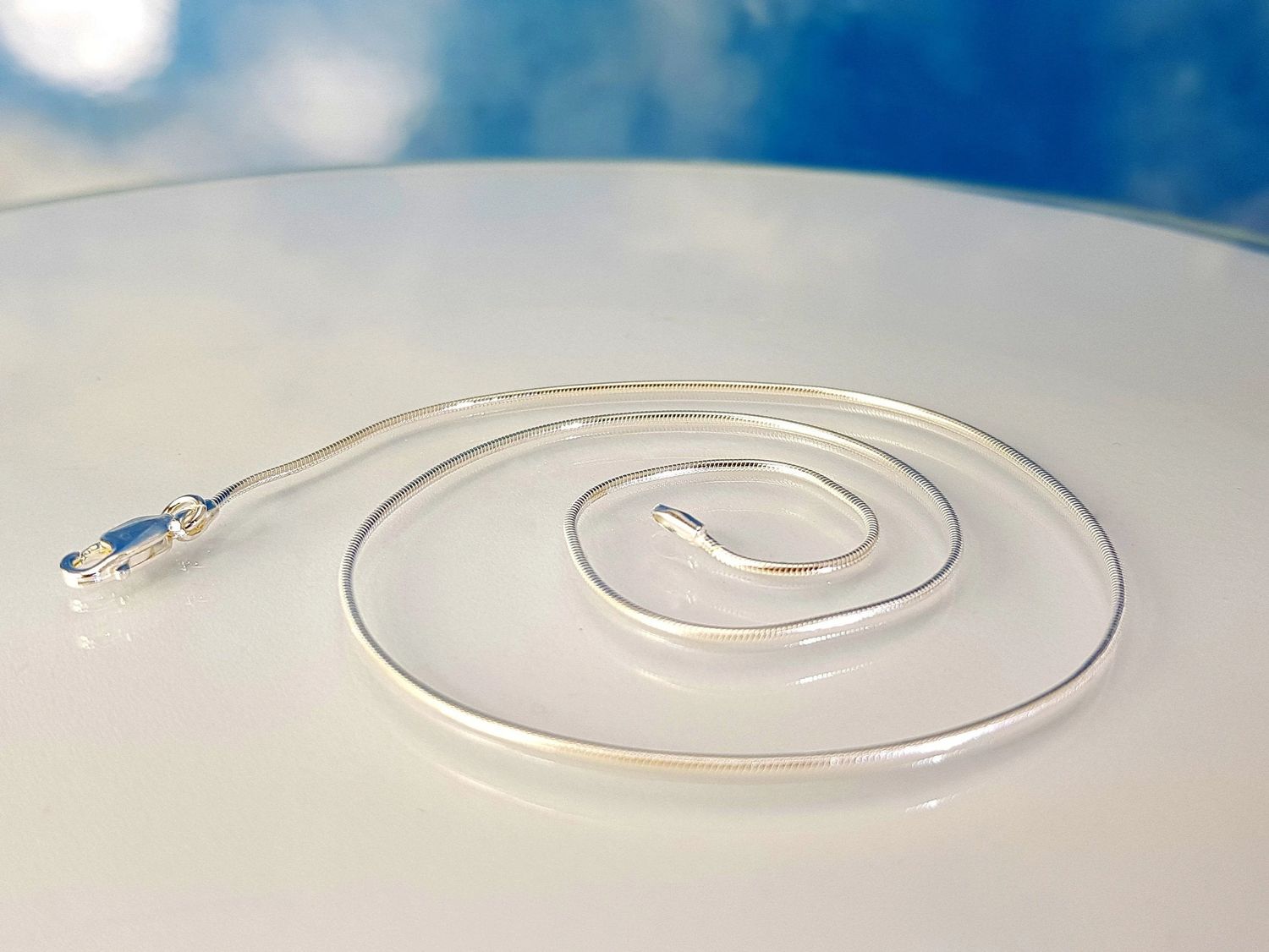Sterling silver necklace chain in various lengths