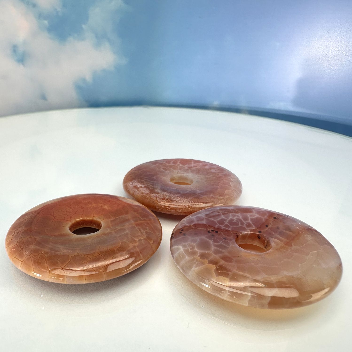 Donut fire agate