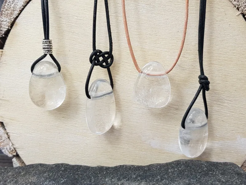 Rock crystal tumbled stone