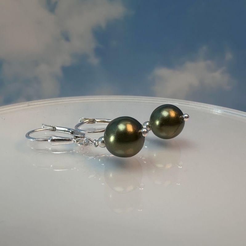 Earrings pearl 18 ct gold plated