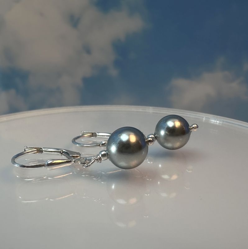 Earrings pearl 18 ct gold plated