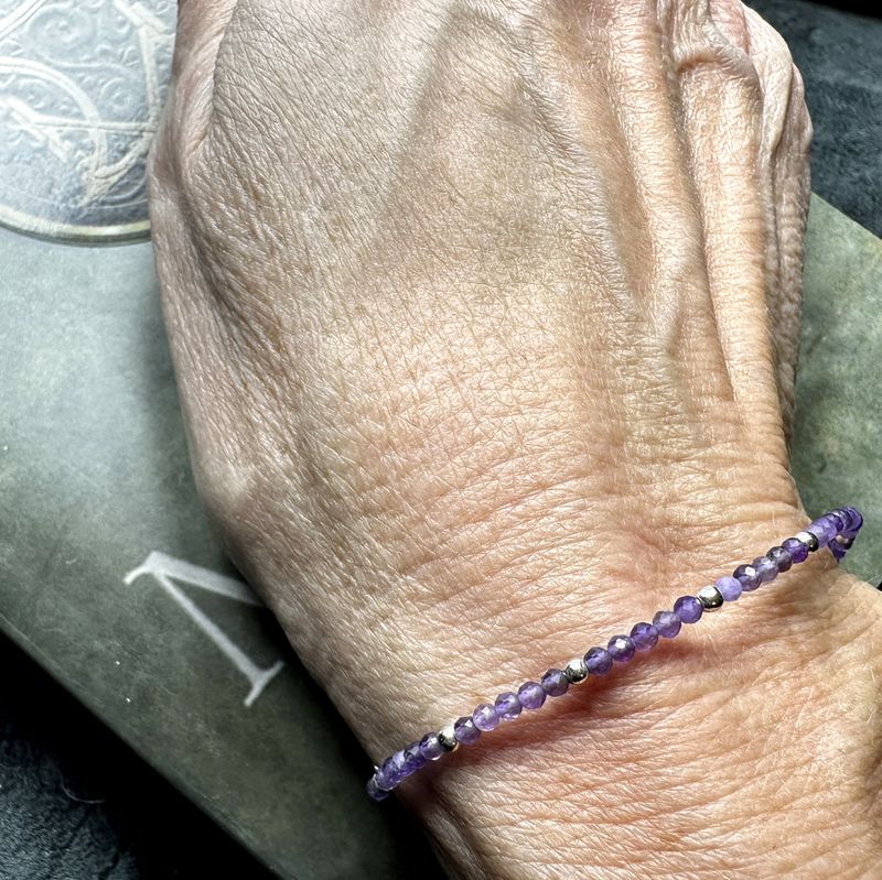 Amethyst bracelet 925 sterling silver
