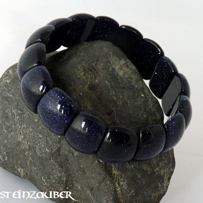 Bracelet made of blue river stone  