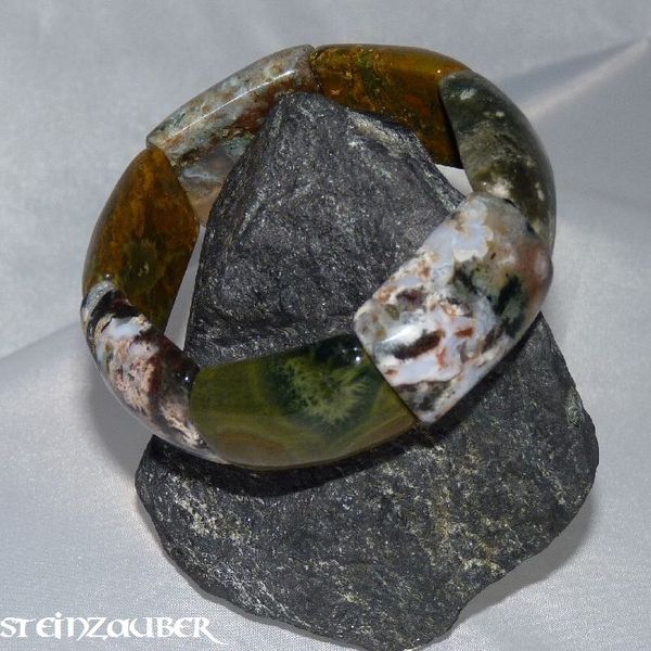 Bangle made of ocean jasper