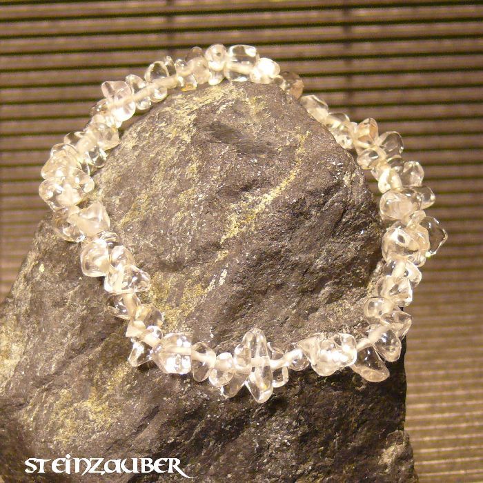Rock crystal, A-quality chip bracelet