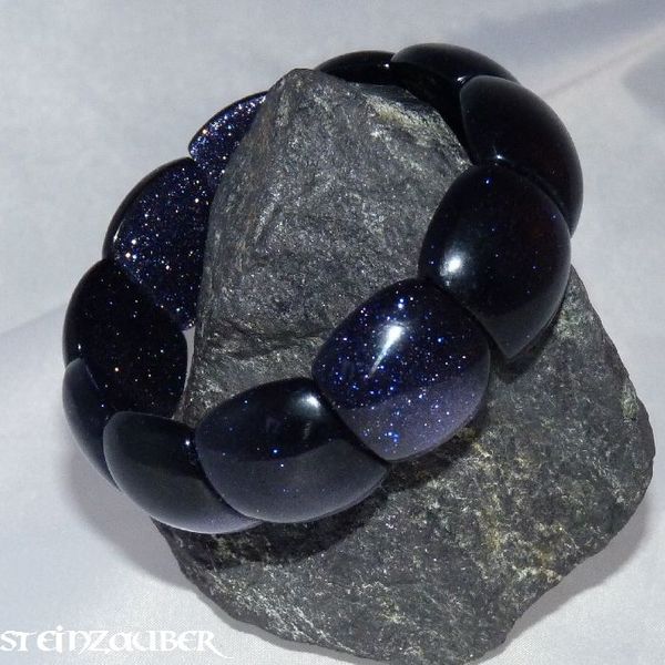 Bracelet made of blue river stone