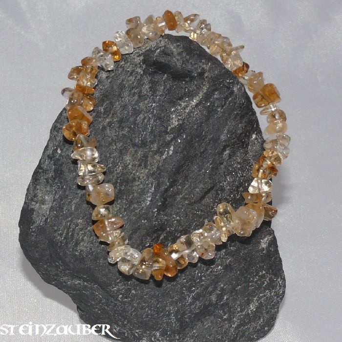 Citrine chip bracelet
