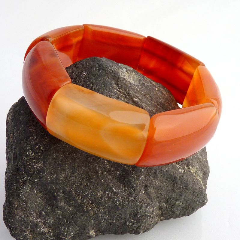 Bangle made of carnelian