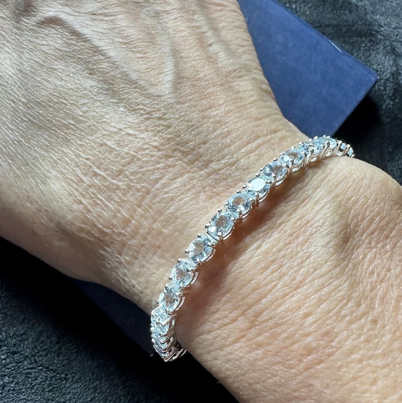 Blue topaz bracelet 925 sterling silver