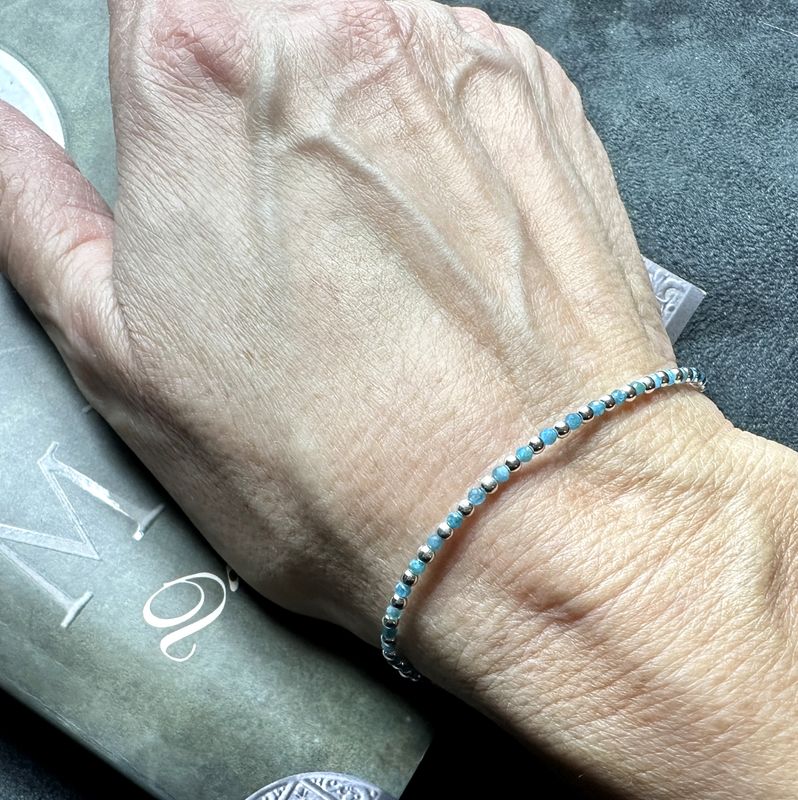 Apatite bracelet 925 sterling silver