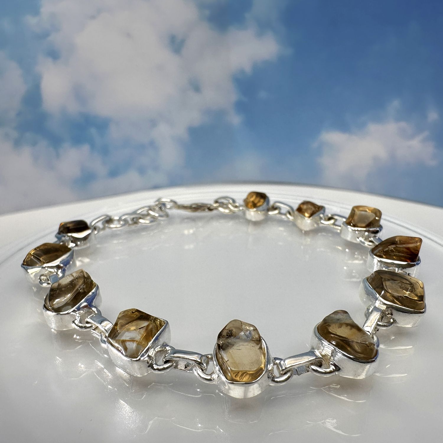 Citrine bracelet 925 sterling silver