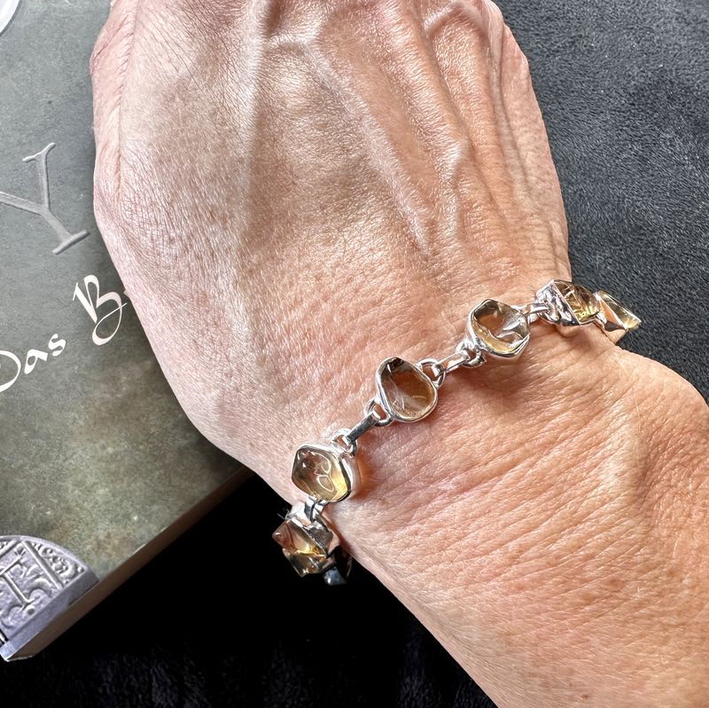 Citrine bracelet 925 sterling silver