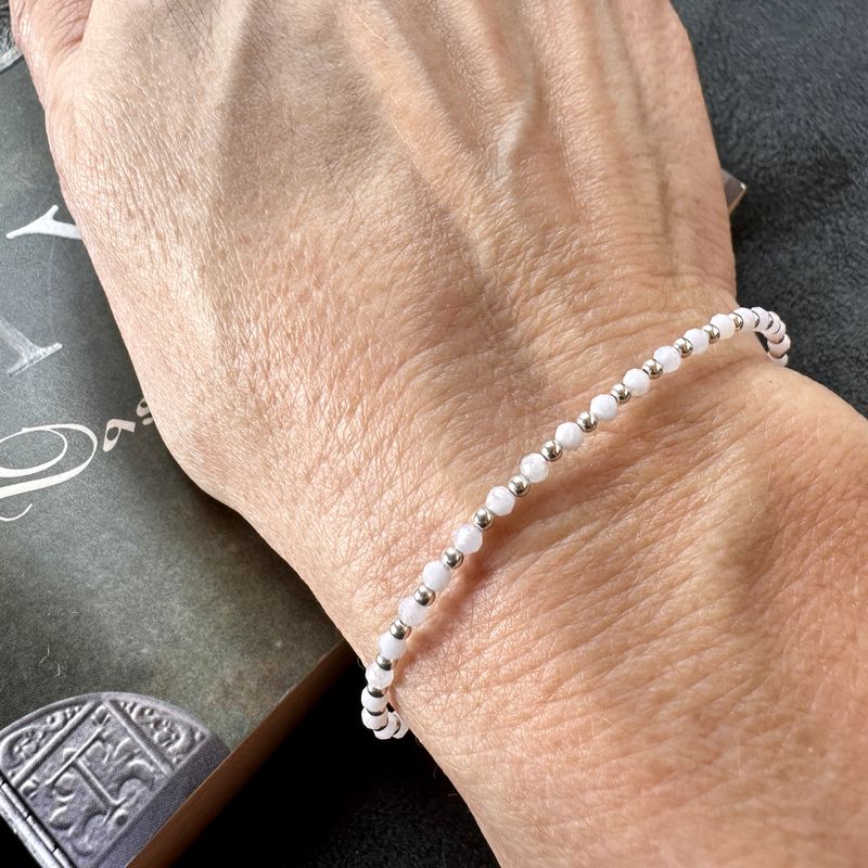 Chalcedony bracelet 925 sterling silver