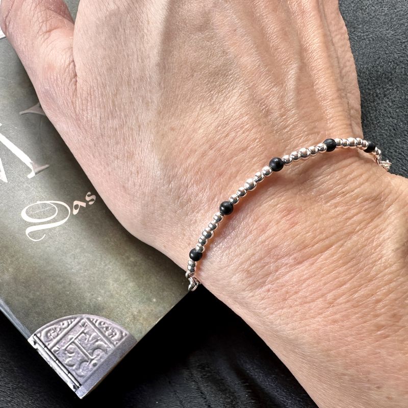 Onyx bracelet 925 sterling silver