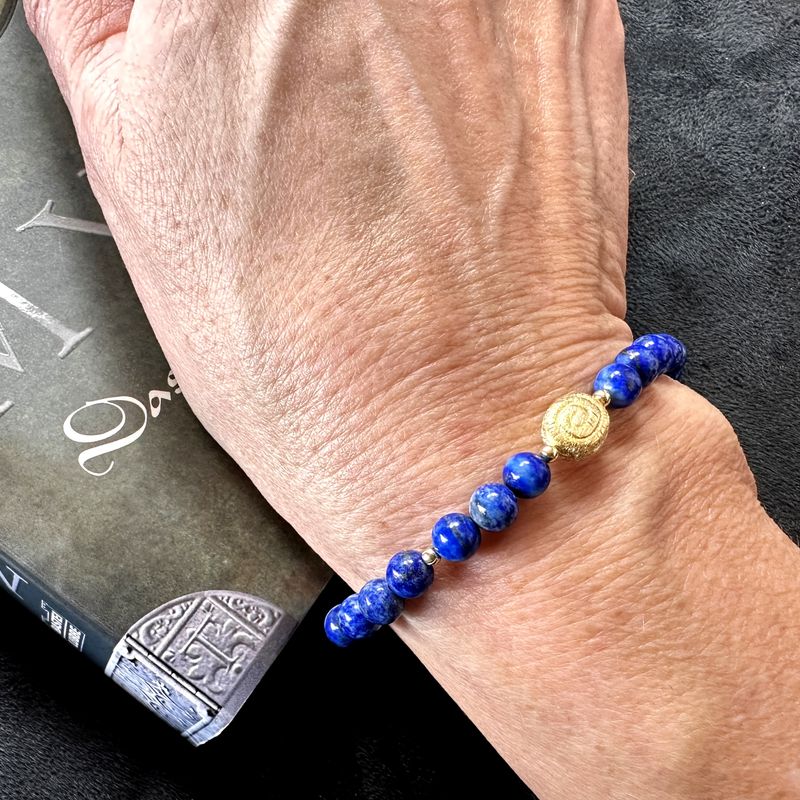 Lapis lazuli bracelet 925 sterling silver