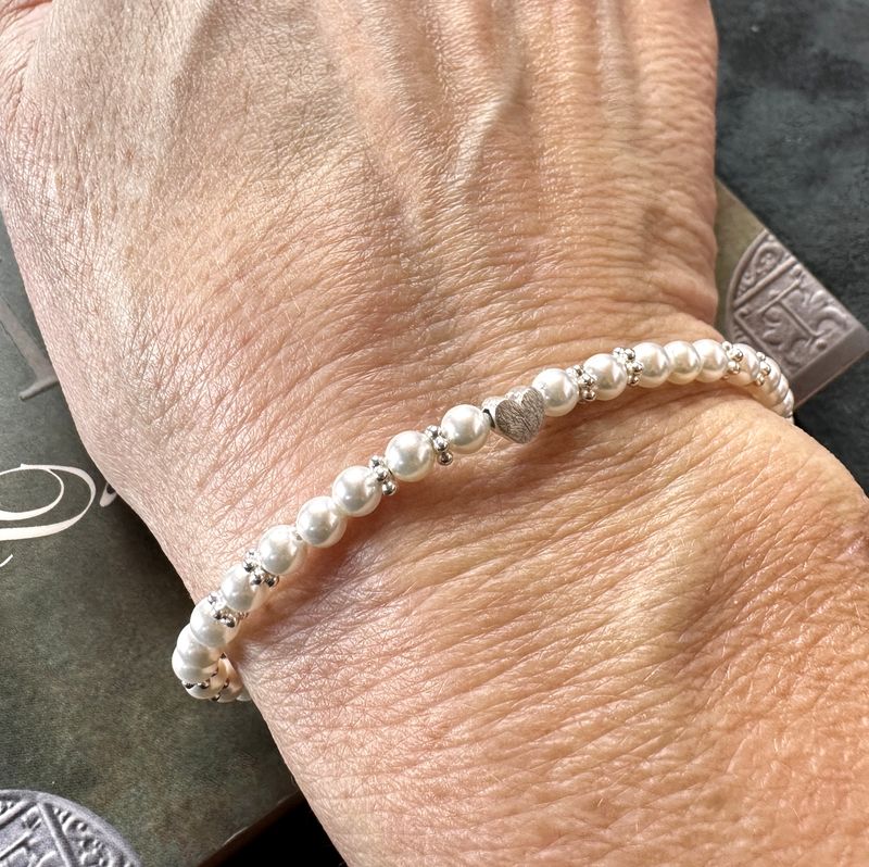Pearl bracelet 925 sterling silver