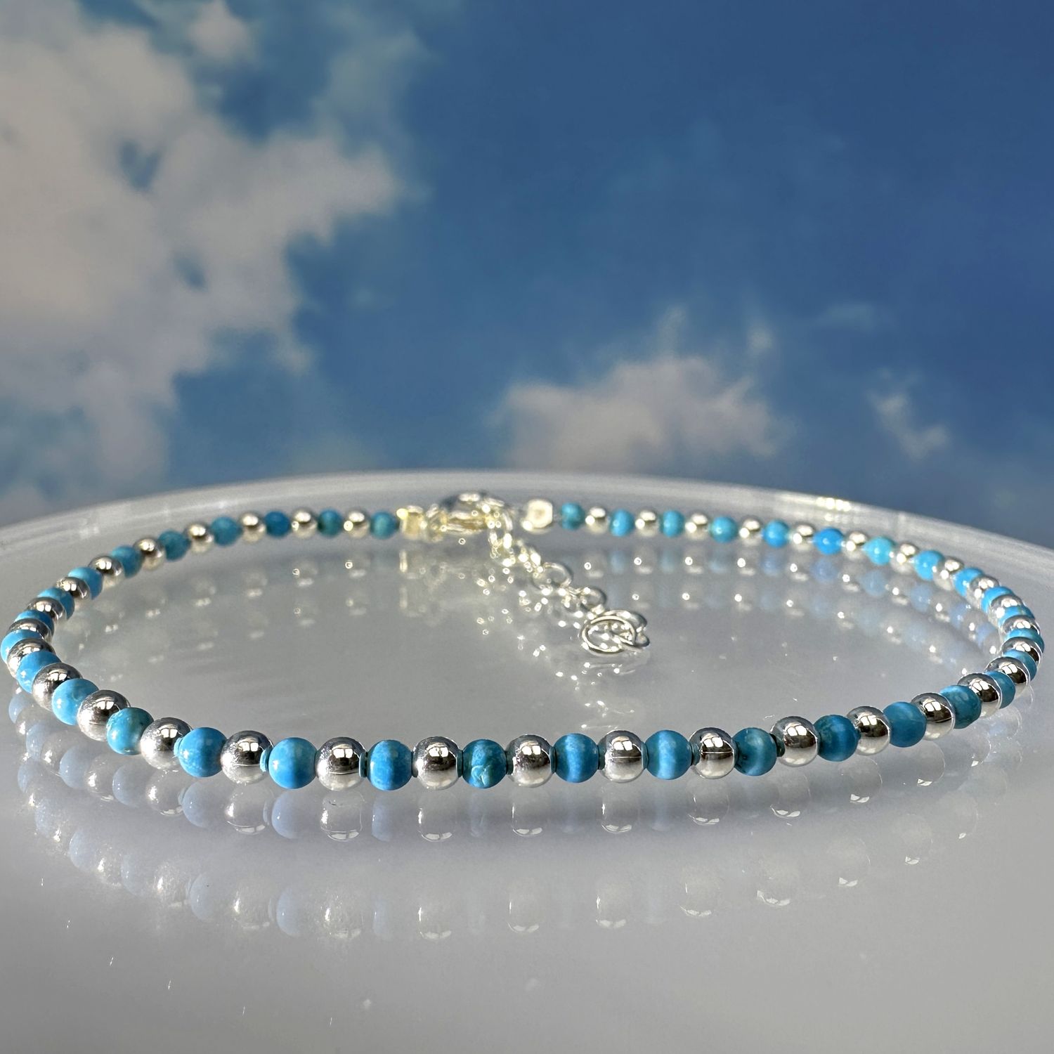 Turquoise bracelet 925 sterling silver