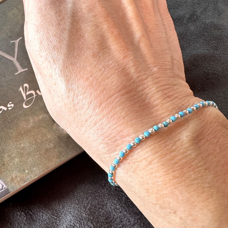 Turquoise bracelet 925 sterling silver