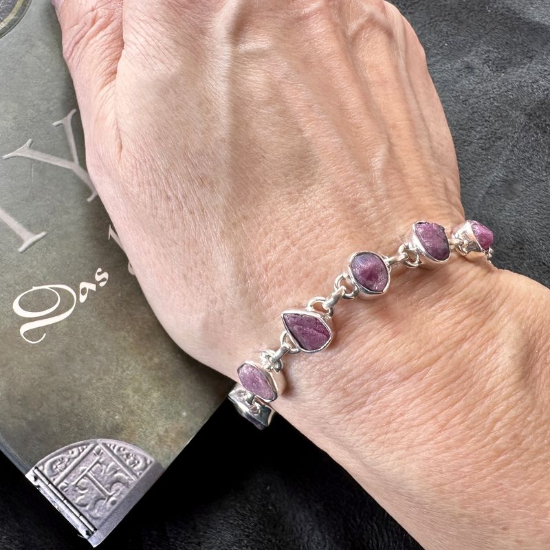 Ruby bracelet 925 sterling silver