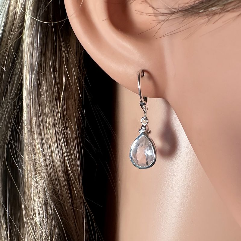 Beautiful earrings made of real, natural rose quartz in 925 sterling silver.