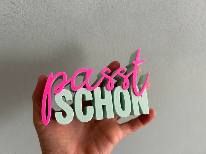 Schriftzug Passt Schon