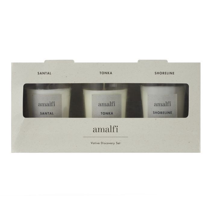 Amalfi Santal Tonka Shoreline Votive Candle Set