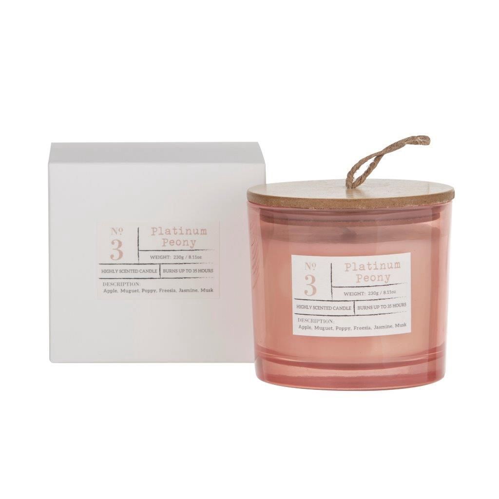 Amalfi Platinum Peony Scented Candle SPECIAL 230g