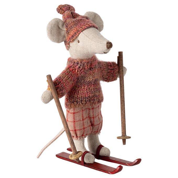 Maileg muis grote zus winter met skiset