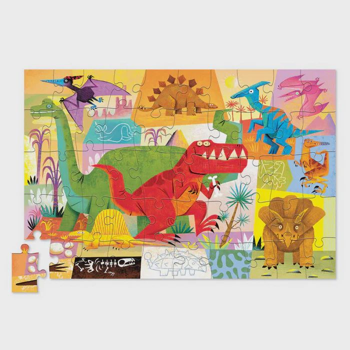 Crocodile Creek puzzel in blik Dino world 50 st