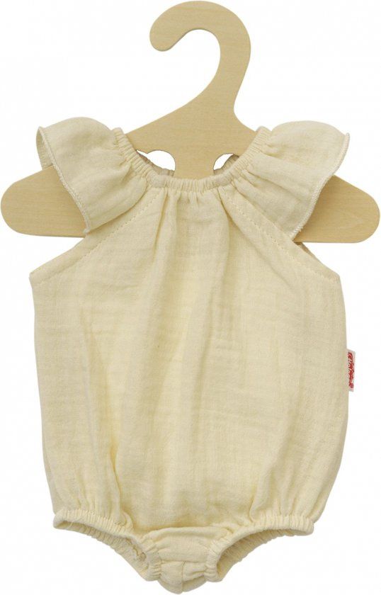 Heless poppenkleding romper met ruches ecru