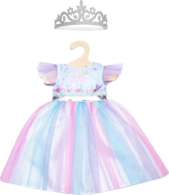 Heless poppenkleding jurk Fee en Eenhoorn met zilveren kroon