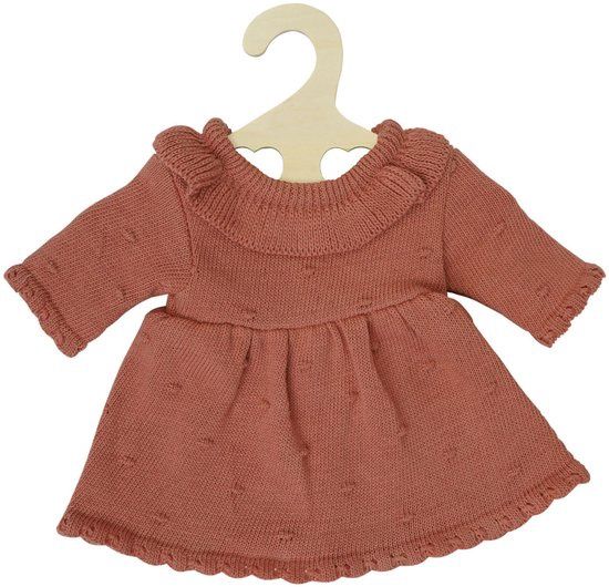 Heless poppenkleding jurk gebreid oud roze