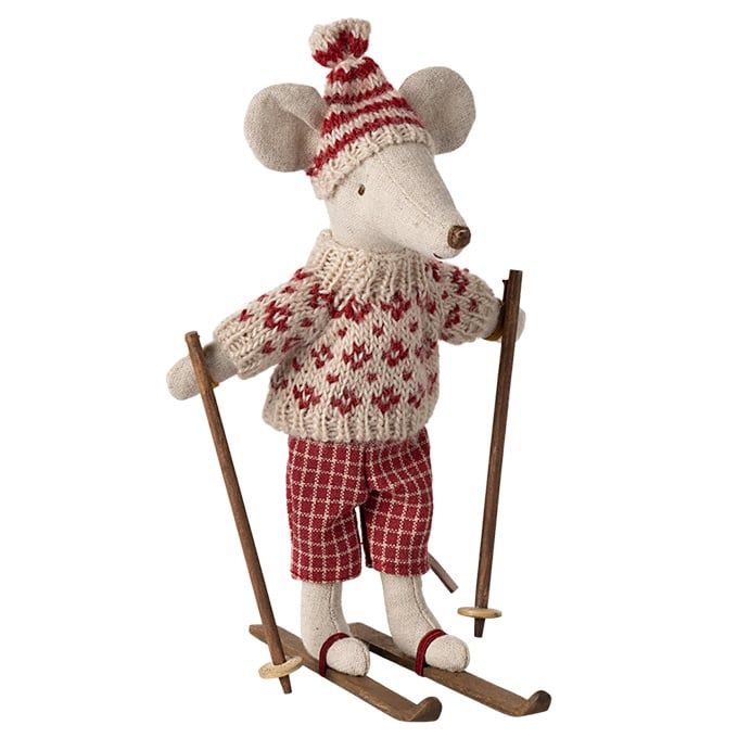 Maileg muis mama winter met skiset