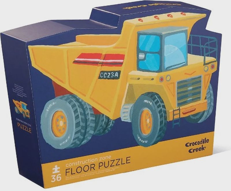 Crocodile Creek vloerpuzzel Construction zone 36 st