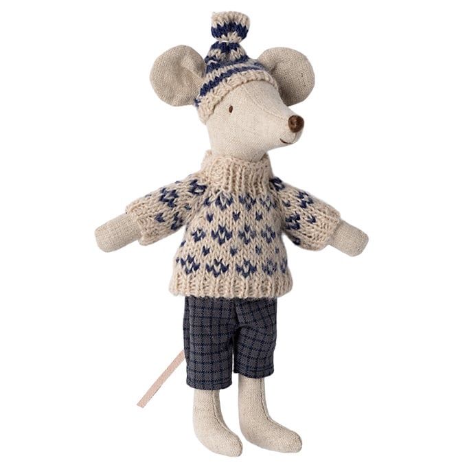 Maileg muis papa winter met skiset
