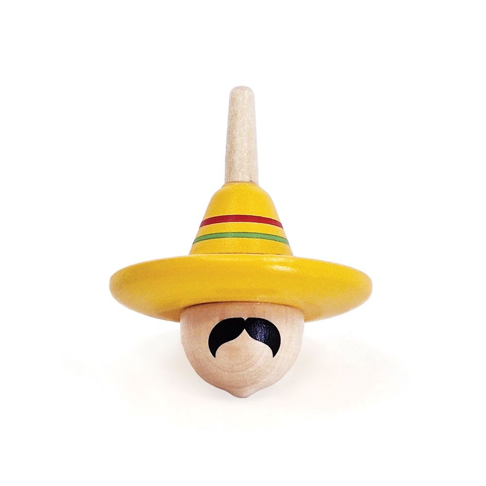 Draaihoed met houten Tol, Kleur: De Mexicaan