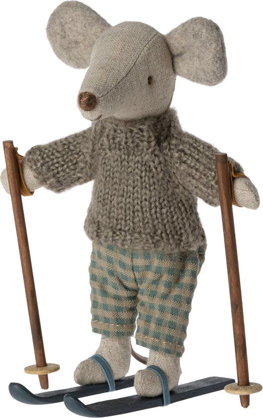 Maileg muis grote broer winter met skiset