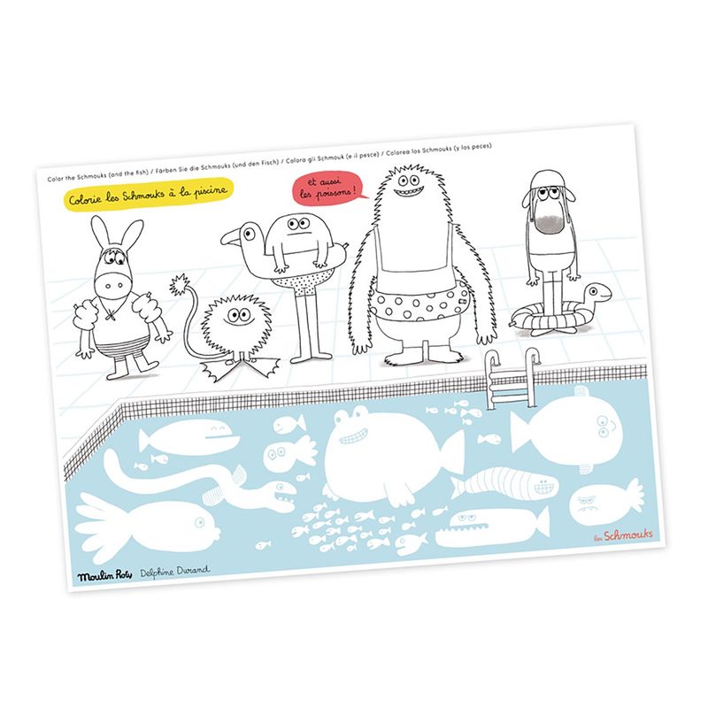 Moulin Roty placemats 40 st om te kleuren