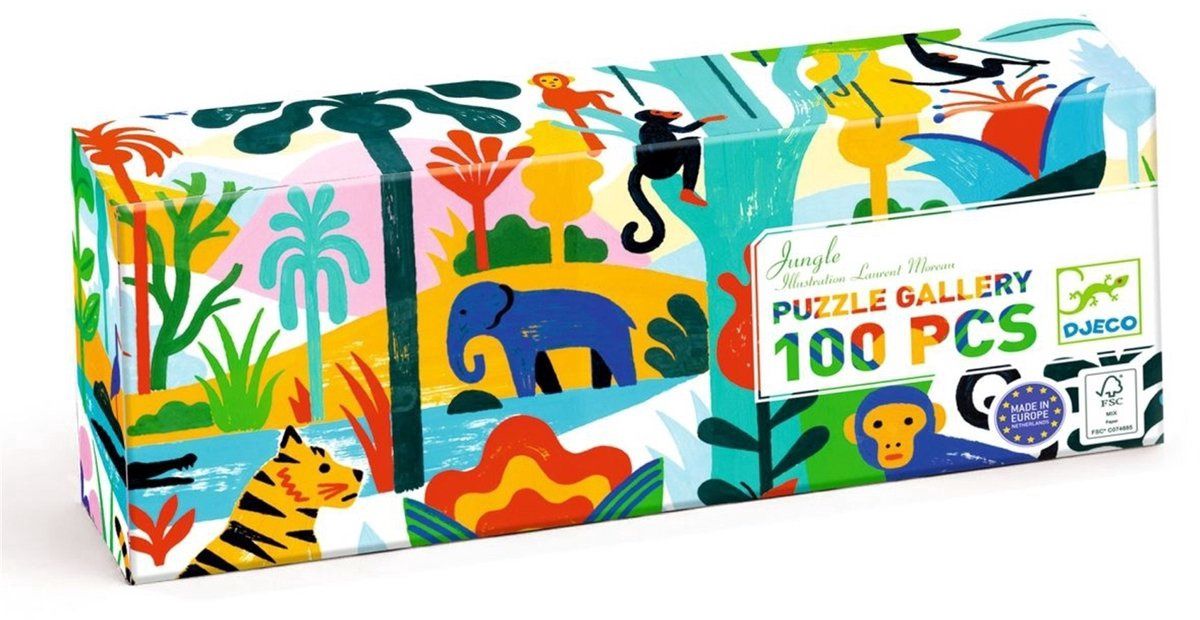 Djeco galerijpuzzel jungle 100 st