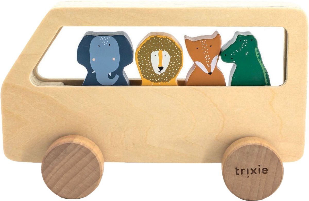 Trixie houten dierenbus met 4 dieren