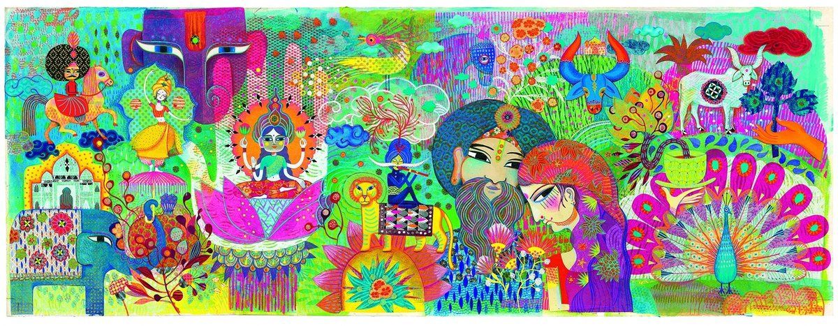 Djeco galerijpuzzel magic india 1.000 st