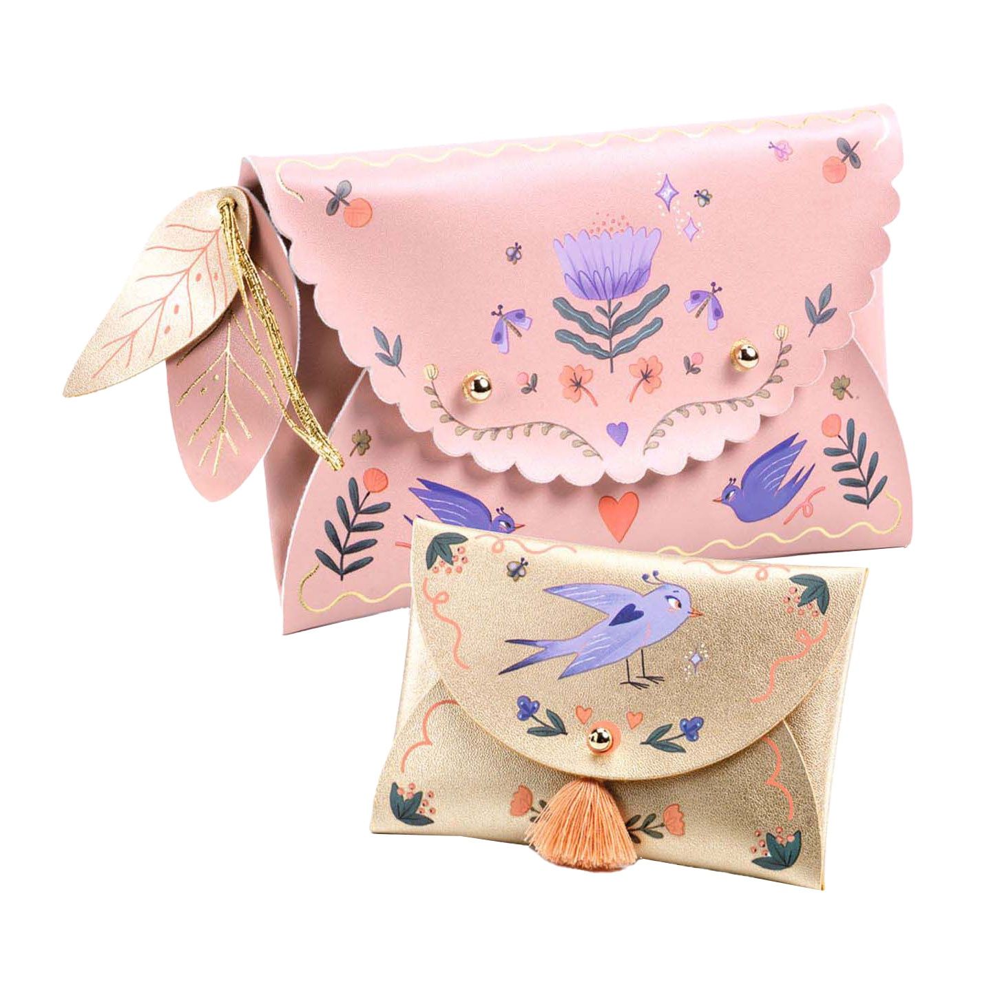 Djeco knutselpakket diy tas en portemonnee kunstleer maken 6+ jaar