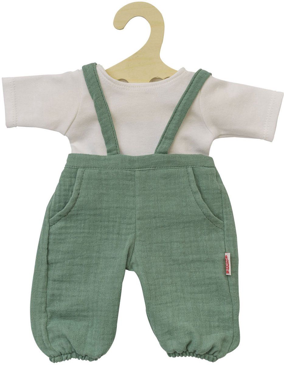 Heless poppenkleding tuinpak met t-shirt, Kleur: saliegroen