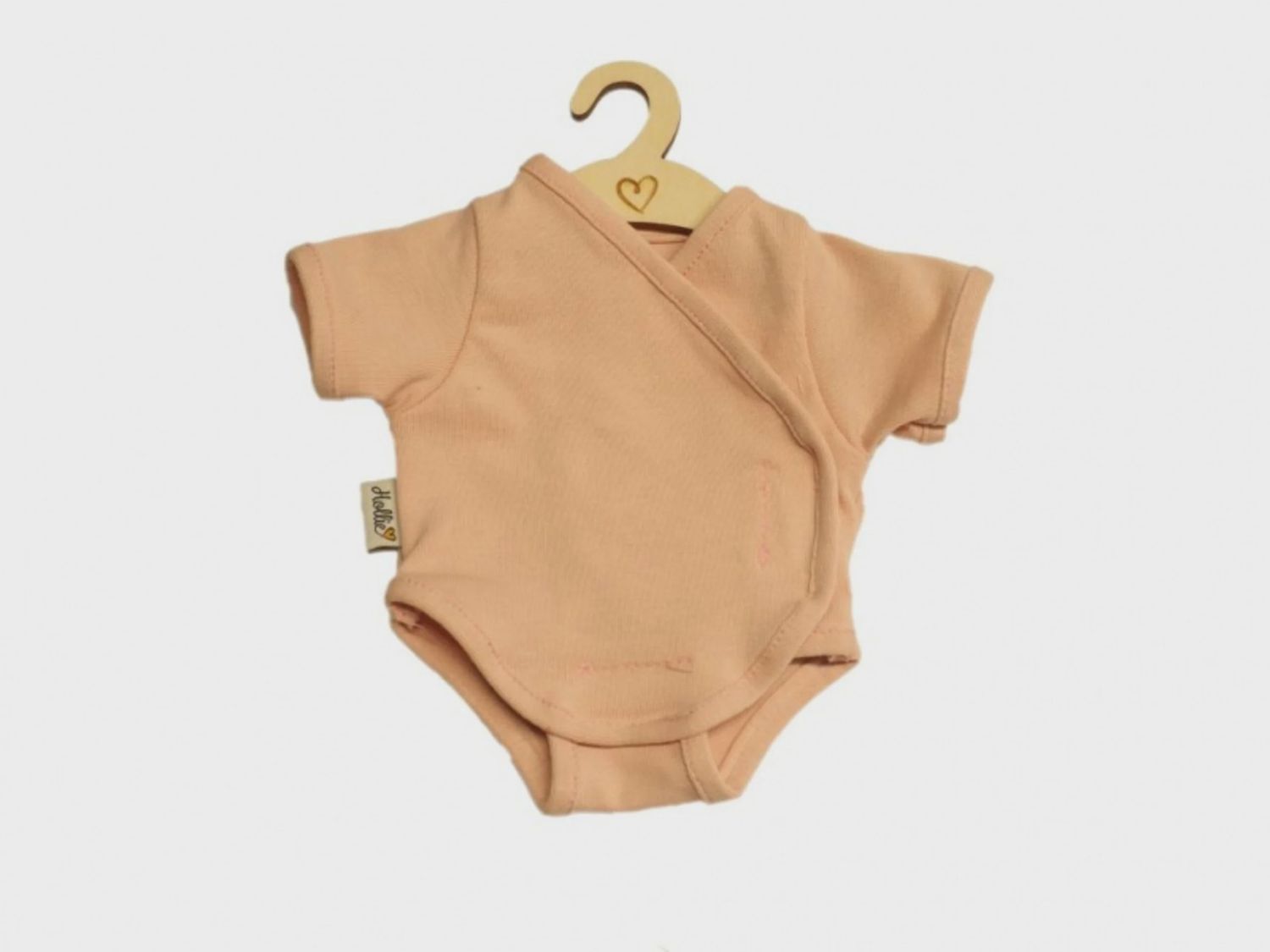 Hollie poppenkleding romper, Kleur: dusty rose