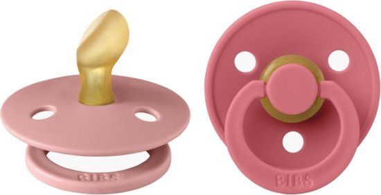 Bibs 2-pack anatomical, Kleur: dusty pink/coral, Maat: 1
