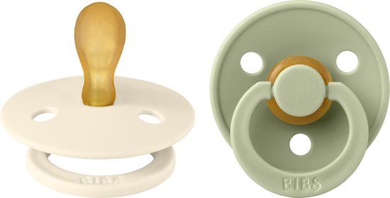 Bibs 2-pack symetrical, Kleur: ivory/sage, Maat: 1