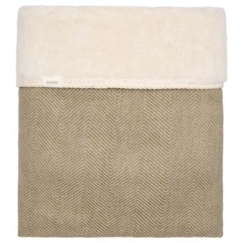 Koeka ledikantdeken Montreal teddy, Kleur: moss