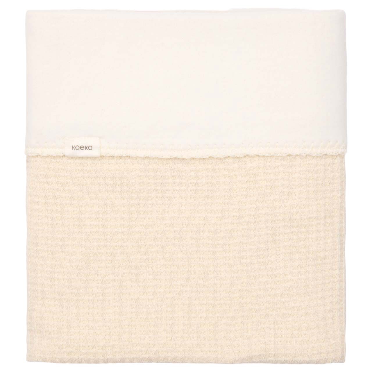 Koeka wiegdeken Malaga cotton fleece, Kleur: warm white