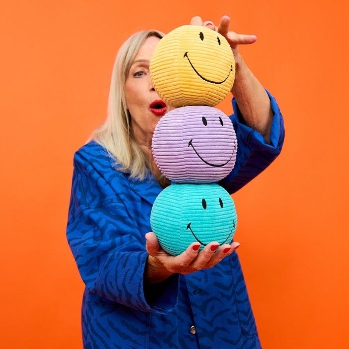 Bon Ton Toys x Smiley knuffel corduroy eco 13 cm